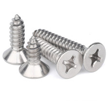 Nickel Plated M1 M1.2 M1.4 M1.5 M1.7 M2 M2.3 M2.6 M3 M3.5 M4 M5 CSK Countersunk Flat Head Self Tapping Screw